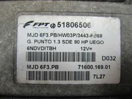 Блок управления 71600.169.01 fiat grande punto 1.3 51806506 mjd6f3.pb