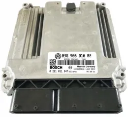 Блок управления ECU 03G906016BE ecu skoda 0281011947 immo off