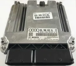 Блок управления ECU 03L906022ML ecu audi a4 0281015586