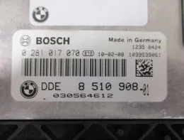 Блок управления двигателем 8510908 bmw e81 e87 e90 2.0d 177 0281017070