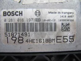 Блок управления 51871491 fiat bravo 1.6 mjet 0281016197