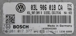 Блок керування двигуном 0281017377 vw 2,0tdi 03l906018ca