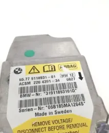 911893101 блок управления AirBag (SRS) BMW 5 E60 E61 2007