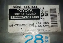 8966152280 блок управління ECU Toyota Yaris Verso 2002