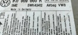 1K0909605T00Y блок управления AirBag (SRS) Seat Altea 2005