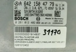 Блок управления ECU 0281012402 ecu e w211 3.0 cdi a6421504779