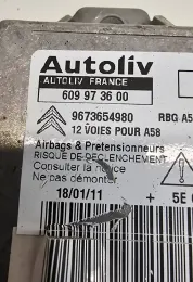 9673654980 блок управления AirBag (SRS) Citroen C3 Picasso 2009