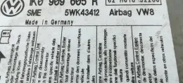 1K0909605T00Y блок управления AirBag (SRS) Seat Altea 2005