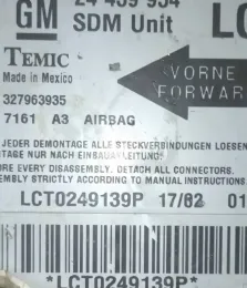 24439953 блок управления AirBag (SRS) Opel Corsa C 2000