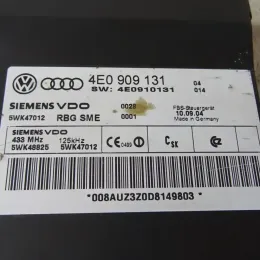 Блок управления двигателем 4E0909131 audi a8 d3 6.0 w12 immo 4e0906018