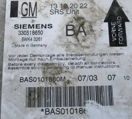 13102022BA блок управління AirBag (SRS) Opel Vectra C 2005