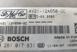 Блок управления AV2112A650GC fiesta 1.4 tdci av21-12a650-gc 0281017831