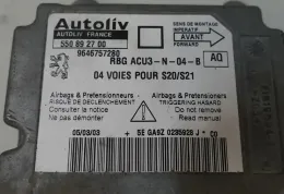 9646757280 блок управління AirBag (SRS) Peugeot 106 2001
