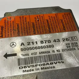 500506060380 блок управління AirBag (SRS) Mercedes-Benz E W211 2005