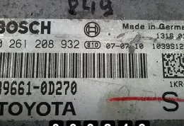 Блок управления ECU 0261208932 toyota yaris ecu 89661-0d270