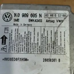 1K0909605T01N блок управління AirBag (SRS) Volkswagen Golf V 2003