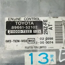 2110007222 блок управління двигуном Toyota Yaris 2003