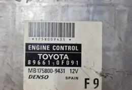 MB1758009431 блок управления двигателем Toyota Corolla Verso AR10 2008