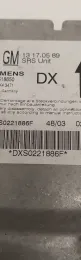 XS0221886F блок управління AirBag (SRS) Opel Signum 2004