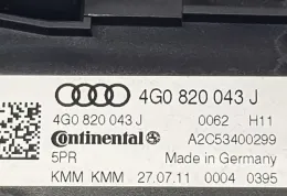 4G0820043J блок управления кондиционера Audi A6 S6 C7 4G 2011 - фото