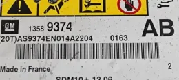 AS9374EN01A204 блок управления AirBag (SRS) Opel Meriva B 2013