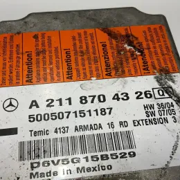 500507151187 блок управления AirBag (SRS) Mercedes-Benz E W211 2005