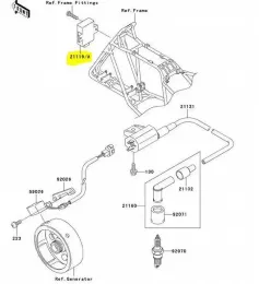 Блок зажигания Kawasaki KLF 220 250 1997-2009