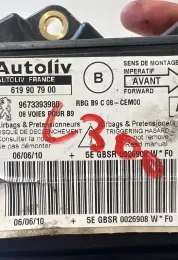 9673393980 блок управления AirBag (SRS) Citroen Berlingo 2009