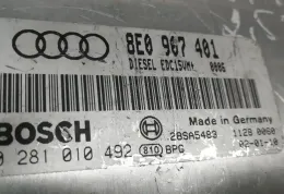 8E0967401 блок управления двигателем Audi A4 S4 B6 8E 8H 2002