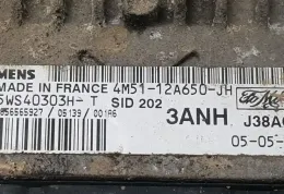 Блок управления 4M5112A650JH c-max 1.8 tdci 4m51-12a650-jh 5ws40303h-t 5ws40303ht