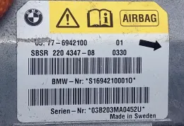 2204347 блок управления airbag (srs) BMW 5 E60 E61 2009