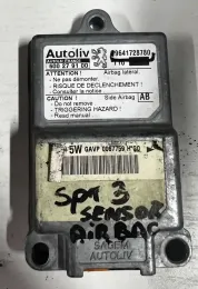 600379100 блок управления AirBag (SRS) Peugeot 206 2001