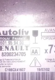 601959405 блок управления AirBag (SRS) Renault Vel Satis 2002