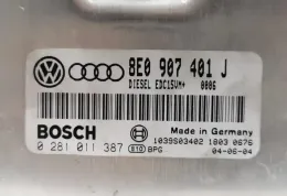 0281001387 блок управления ecu Audi A4 S4 B6 8E 8H 2000