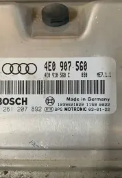 4E0910560C блок управления двигателем Audi A8 S8 D3 4E 2003