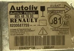 0324ZY40736 блок управления AirBag (SRS) Renault Laguna II 2004