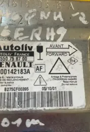 B275CF00395 блок управління AirBag (SRS) Renault Laguna II 2002