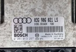 Блок управления двигателем 0281013297 audi bxe 03g906021ls immo off