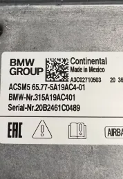 5A19AC4 блок управления AirBag (SRS) BMW X3 G01 2020