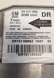 DRT0118885Z блок управління AirBag (SRS) Opel Corsa C 2001