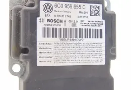 6C0959655C блок управления AirBag (SRS) Volkswagen Polo V 6R 2009