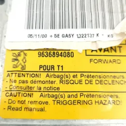 1322137K блок управления AirBag (SRS) Peugeot 206 1998