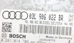 Блок управления двигателем 0281014708 audi 03l906022br