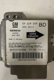 BDS0222633R блок управління AirBag (SRS) Opel Vectra B 2000