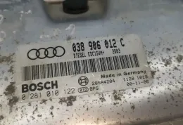 Блок управления двигателем 0281010122 vw audi a3 1.9tdi 038906012c immo off