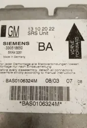 13192022 блок управления AirBag (SRS) Opel Vectra C 2002