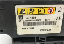 AS4896EL06160133 блок управління AirBag (SRS) Opel Astra J 2011