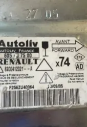 F256ZU40064 AirBag (SRS) control unit Renault Laguna II 2006