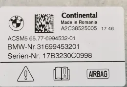 31699453201 блок управления AirBag (SRS) BMW 5 G30 G31 2018