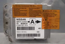 0285001474 блок управління AirBag (SRS) Nissan Micra 2003 - фото